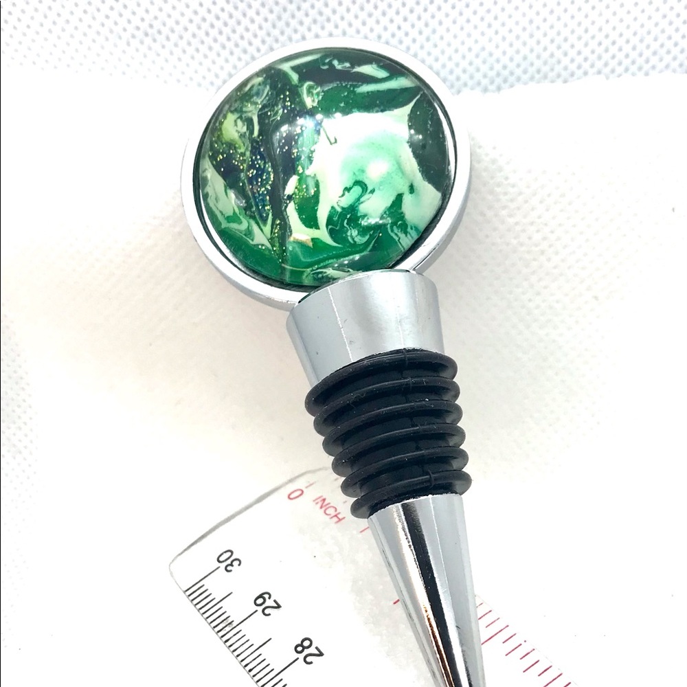 Wine bottle stopper handmade glass dome